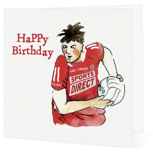 illustration of Cork GAA footballer